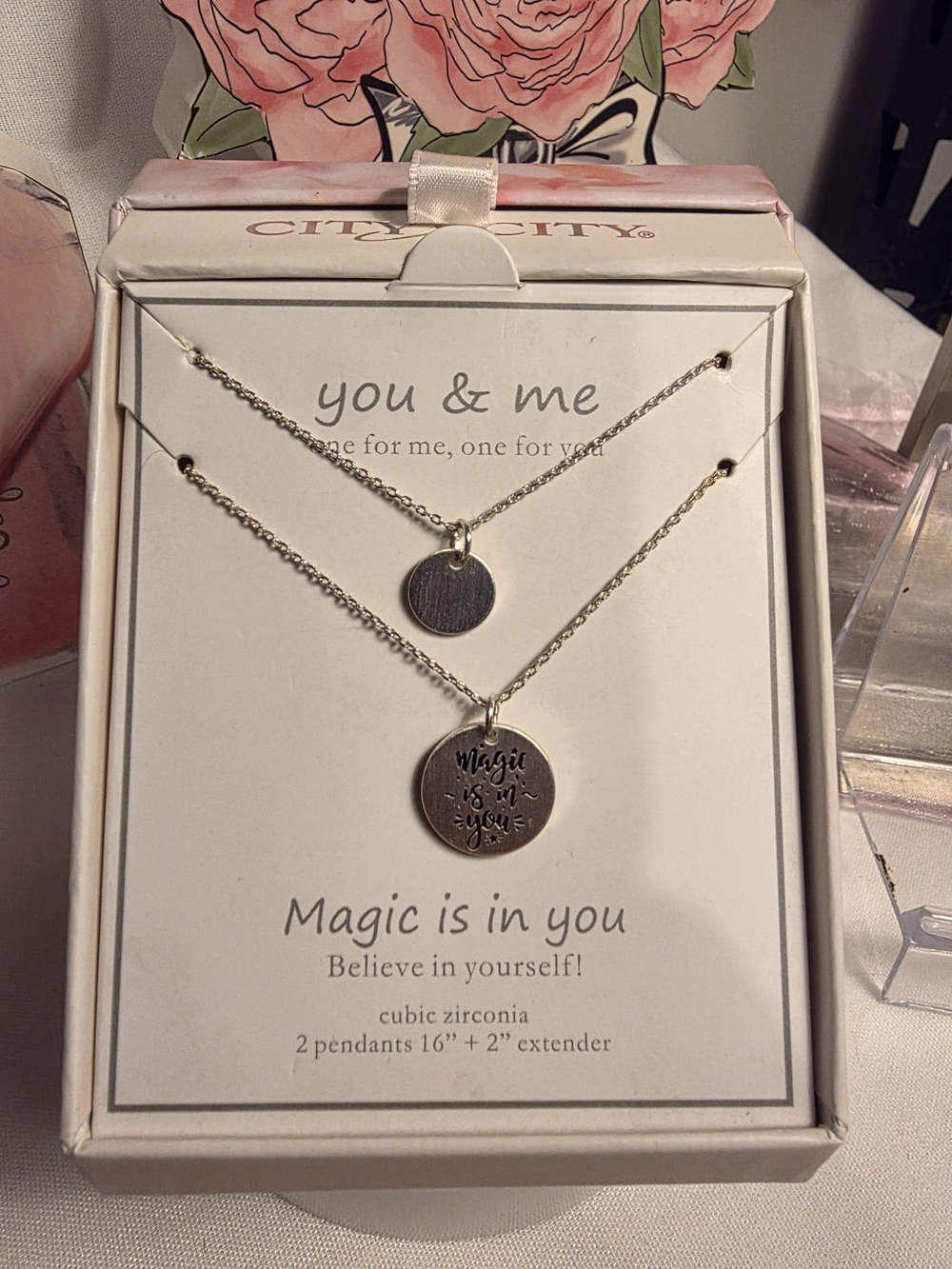 City Chic YOU & ME Silver ecklace